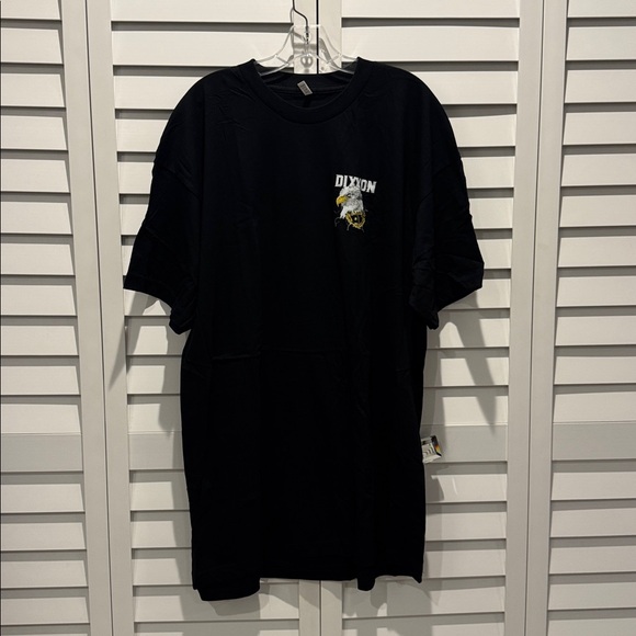 Dixxon NWT Black Graphic Let Freedom Caw T-Shirt in 100% Cotton. - Picture 1 of 8